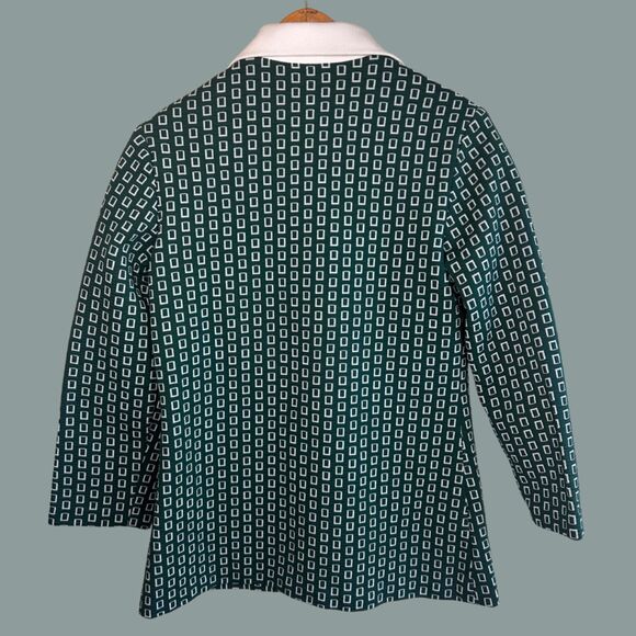 Vintage 70s Flutterbye Pointed Collar Zipper Front Shirt - Picture 5 of 8